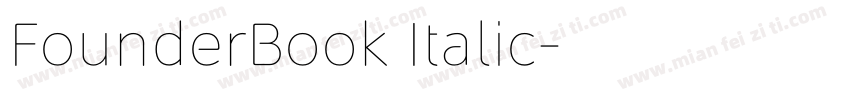 FounderBook Italic字体转换